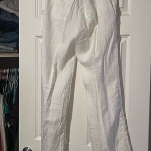 Banana Republic White Linen Chinos - Lightweight Summer Trousers